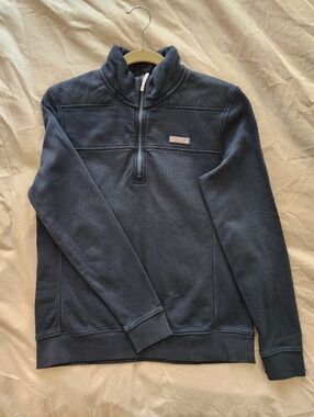 Vineyard Vines 100% Cotton Navy 3/4 Zip In Navy Size M